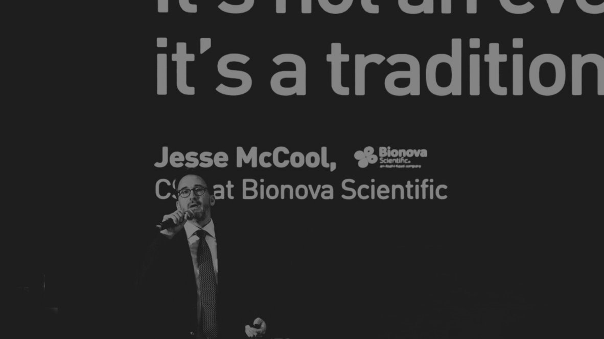 Jesse McCool · CSO · Bionova Scientific · BILS · on stage
